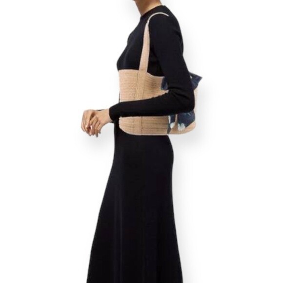 Draper James Everyday Woven Straw Bag with Floral Scarf - Picture 8 of 9